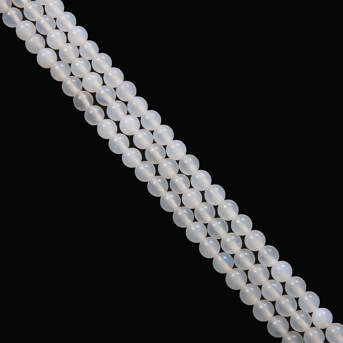 

4-12 мм/32-92 шт. натуральный белый агат круглые бусины для изготовления ювелирных изделий DIY браслет ожерелье 6mm 62pcs белый