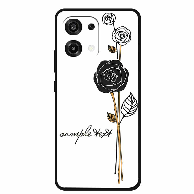 

For Oppo A6 4G 5G Case 3D Emboss Flower Black Silicone Soft Back Covers Case For Oppo A6 Pro 4G 5G 2025 Phone Shell 6.57 Fundas Oppo A6 Pro 4G