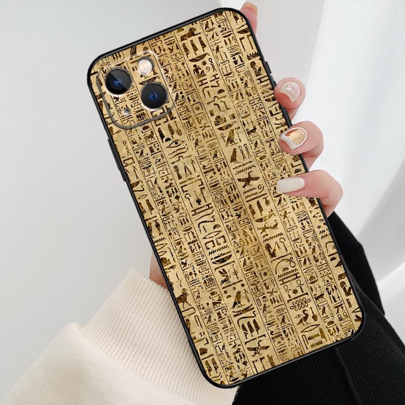 Ägypten Pharao Wandmalerei Handyhülle Für iPhone 17 Pro Max 15 14 13 11 12 16 Pro Max mini 15 16 Plus 16e 17 Air Cover