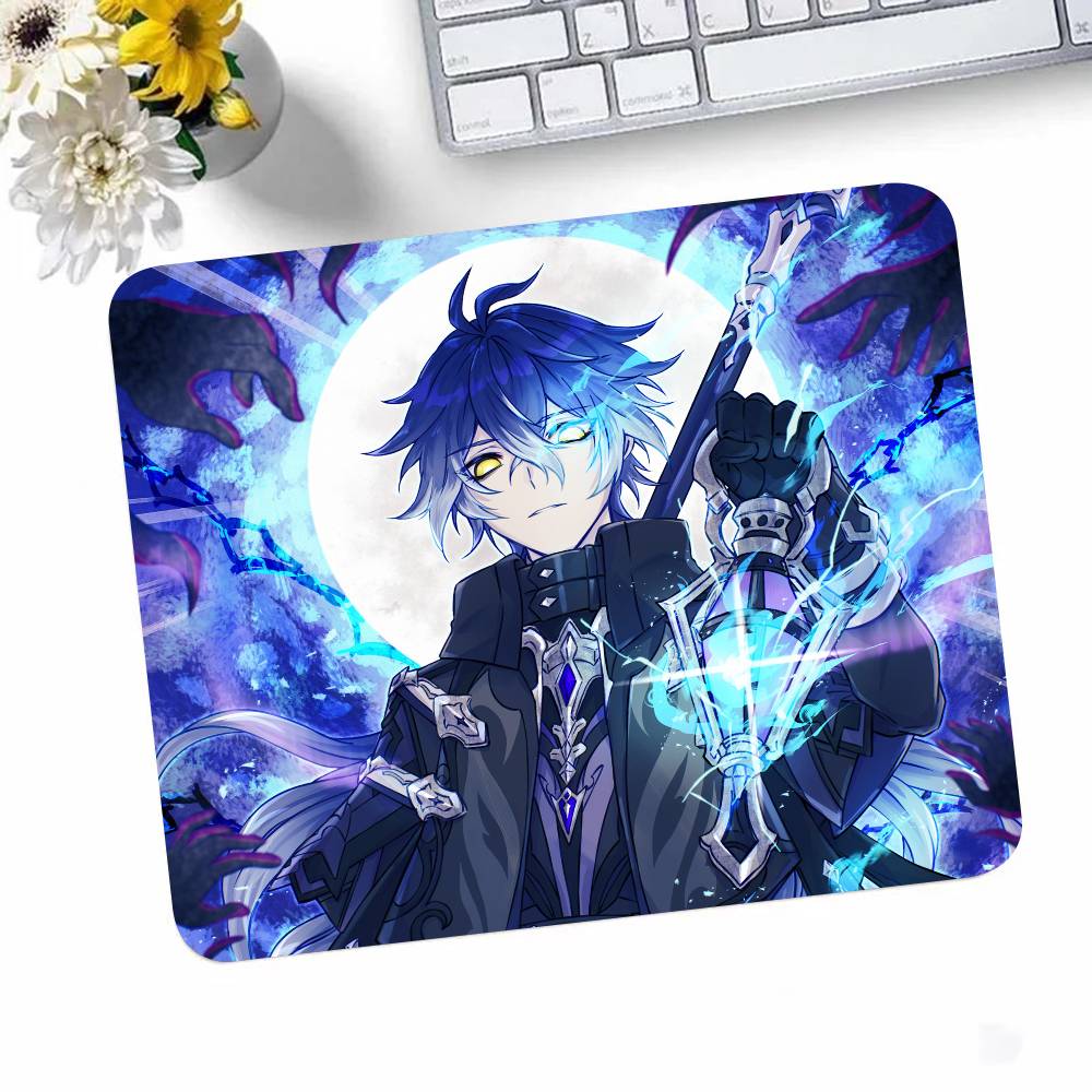 Game Genshin Impact Flins Mousepad Small LockEdge Mouse Pad For Gamers Computer Desk Pad Rectangular Anti-slip Rubber