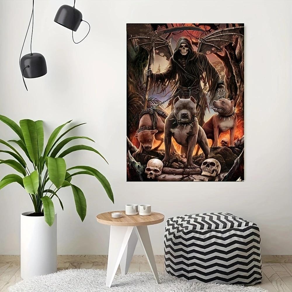 5D-Diamantgemälde zum Selbermachen, Totenkopf, für Erwachsene und Kinder, Sticksets, vollständige Strass-Diamantgemälde, handgefertigte Heimdekorationsgeschenke