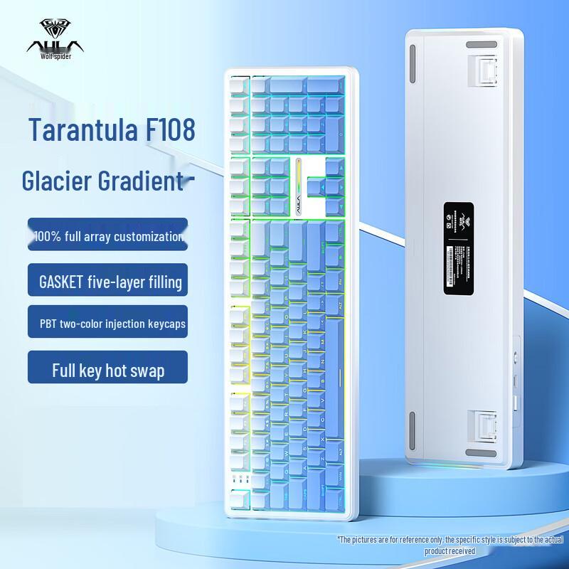 

AULA F108 Трехрежимная настраиваемая RGB механическая клавиатура