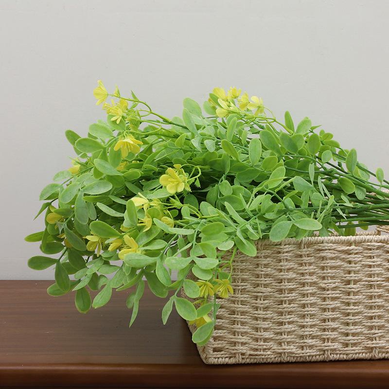 Имитация стены из растений Мягкий клей на ощупь Листья акации Окно отеля Украшения — фото 4