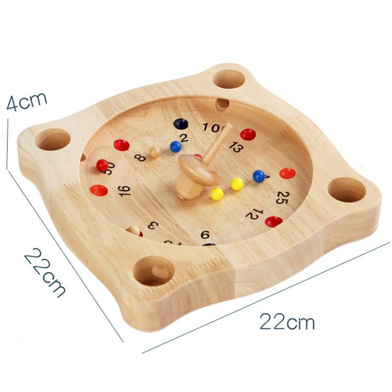 Roulette Schach Kinder Mathe Lernspielzeug Interaktives Gelegenheits-Partyspiel Kreatives Kompass-Schach Holzpuzzle Strategie-Spielzeug