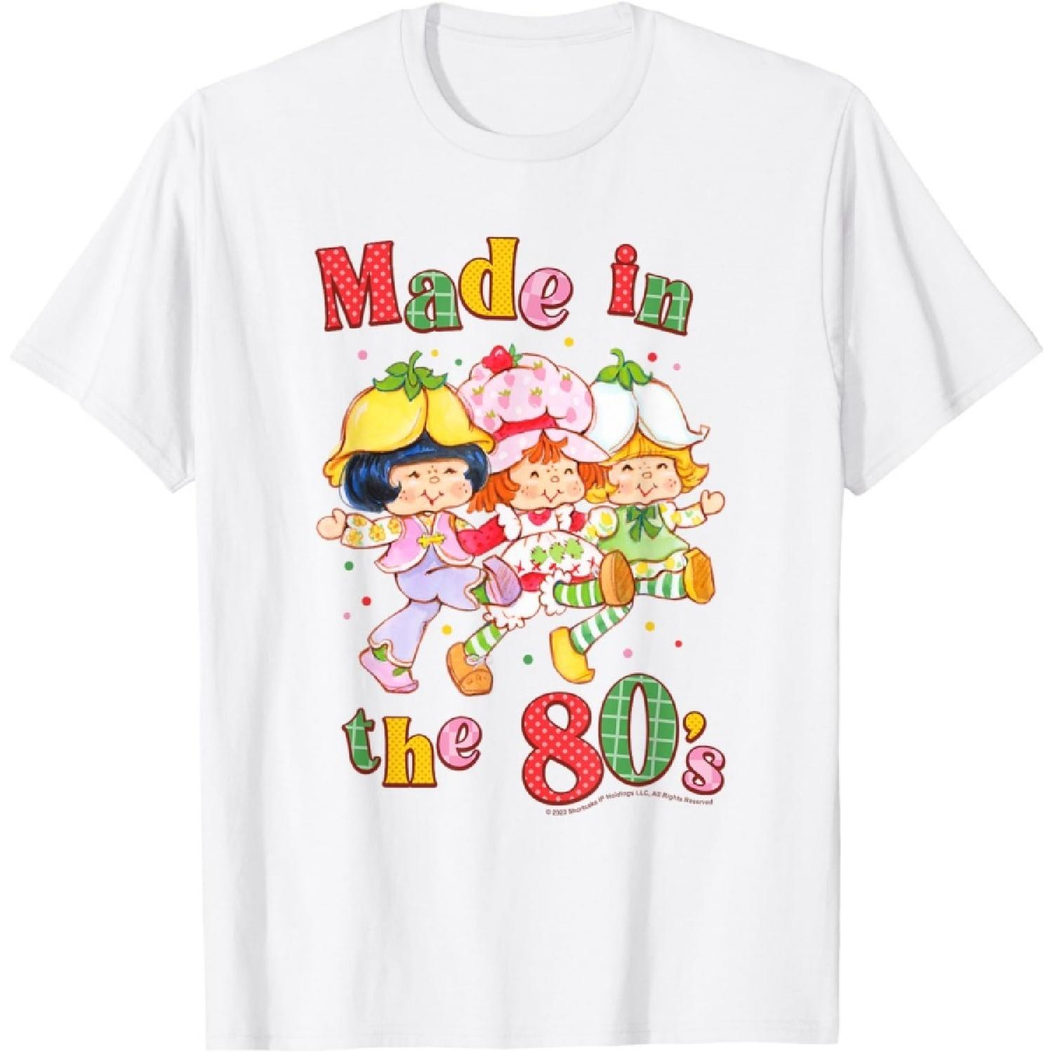 

Strawberry Shortcake Made In The Eighties Patchwork Logo T-Shirt XXXXXL білий