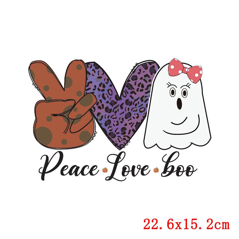 Cartoon Animal Applique Iron On Transfer Funny Pumpkin Heat Transfer Patch For Clothes Hippie Cat Thermal Stickers On Clothes