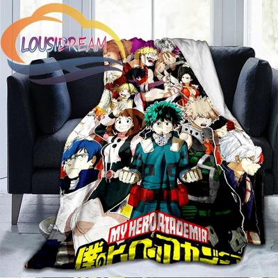 My Hero Academia Flauschige Wolldecke, Flanell, Wärme, weicher Plüsch, Sofaüberwurf, quadratische Decke, Tourist