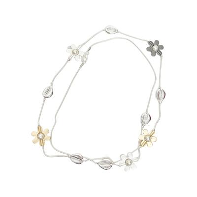 Long Collier Pendentif Fleur Réglable Bijou de Cou Chaîne Pull Parfait pour Ajouter de la Sophistication à Votre Look Quotidien