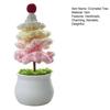 Potted Crochet Christmas Tree Handmade Crocheted Christmas Tree Decoration Completed Mini Knitted Potted Plants for Living Room Office Shelf Decor