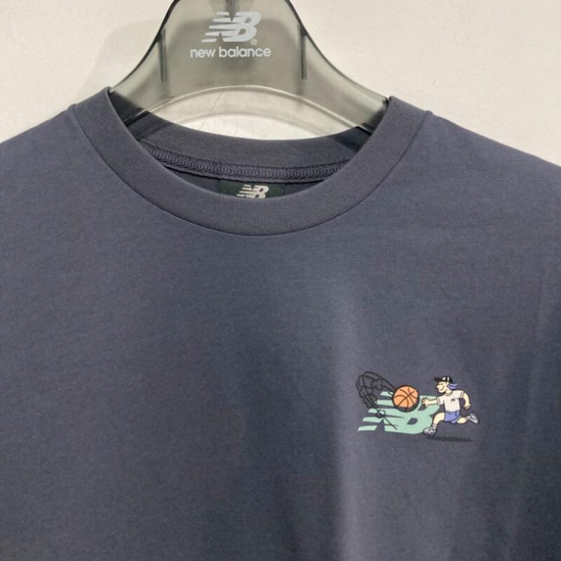 New Balance Nb Boy Basketball Lettering Short Sleeve Tee Nbnef21543 Dark Purple