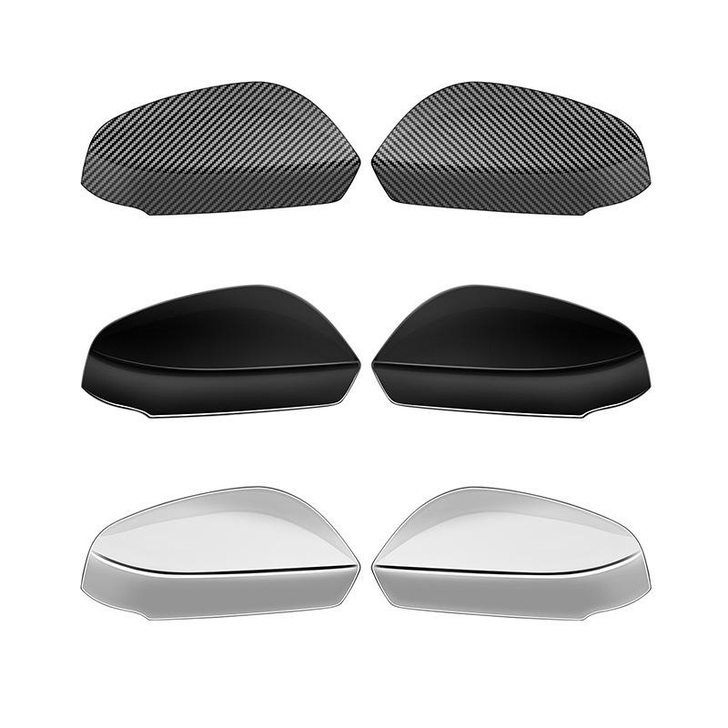 Alphard 40 Series Rearview Mirror Cover - Black Carbon Fiber Pattern (23 Toyota)