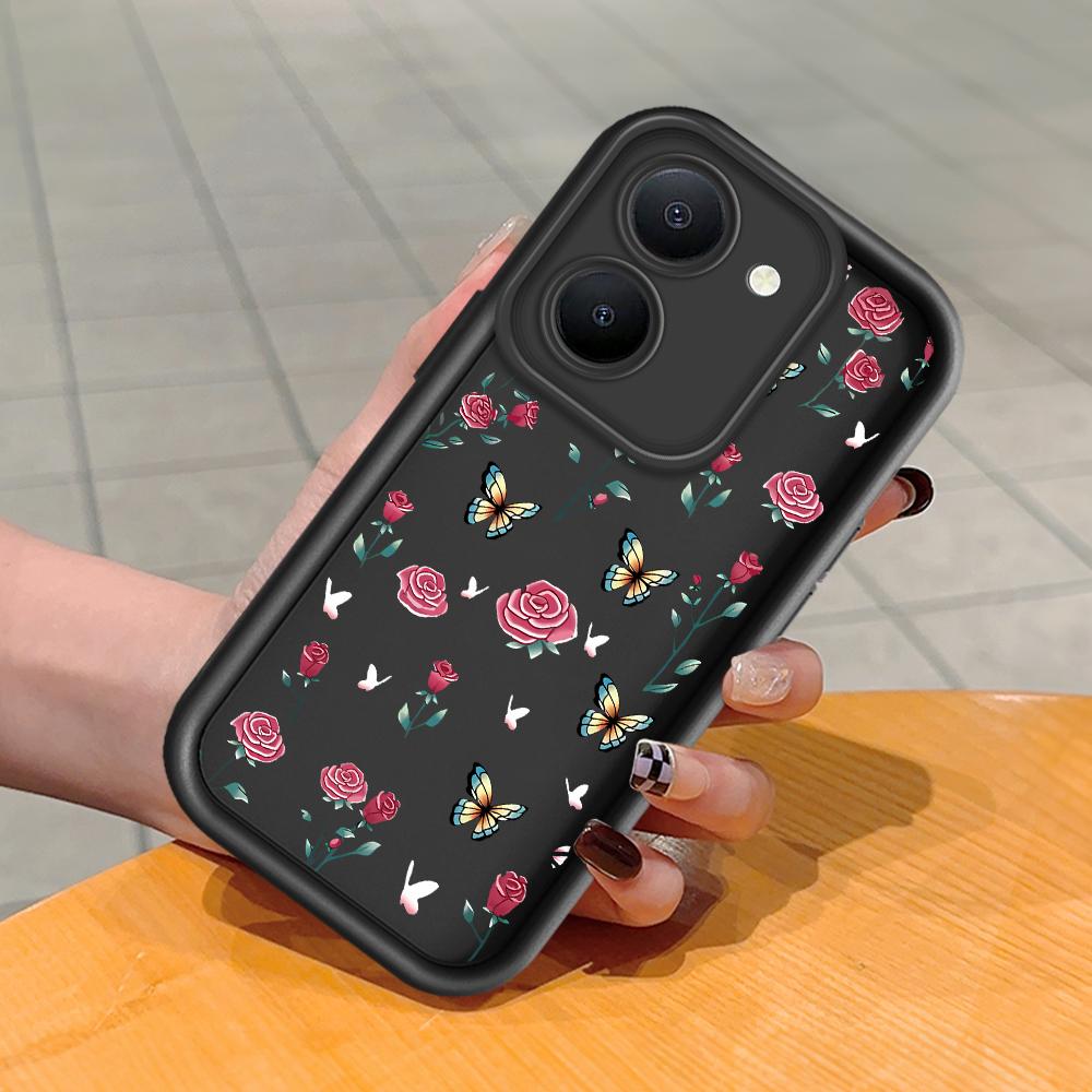 

Мягкий силиконовый квадратный чехол с рисунком лестницы для телефона, полное покрытие, противоударный защитный резиновый чехол для камеры для Vivo Vivo Y9S чёрный