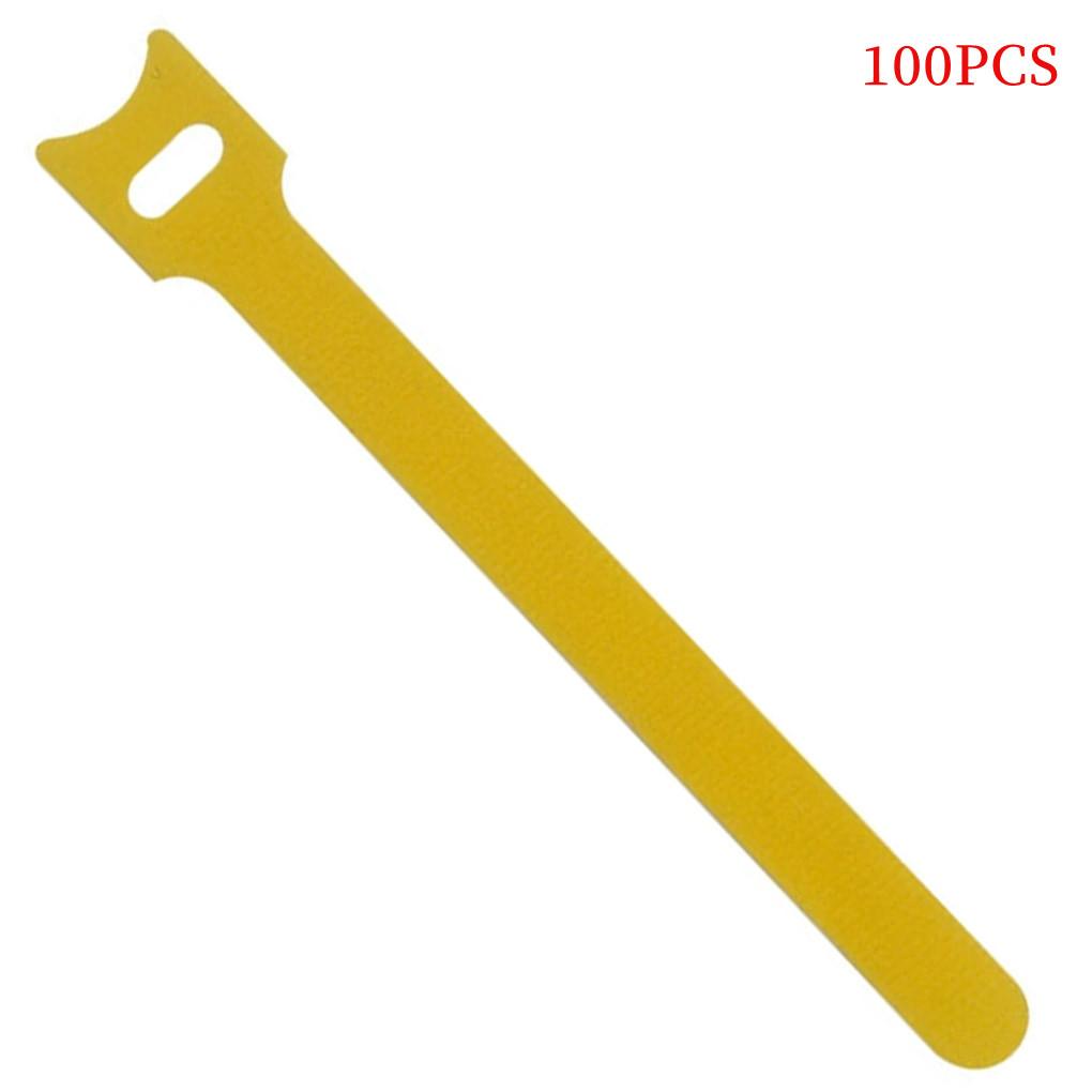 50 Stück/100 Stück lösbare Kabelbinder, farbige Kunststoffe, wiederverwendbare Kabelbinder, Nylon-Schlaufenwickel, Reißverschlussbündel, T-Kabelbinderdraht