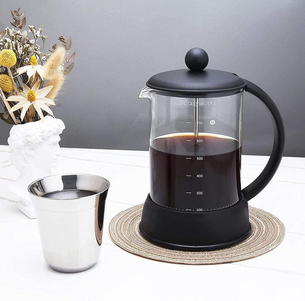Easyworkz Eclipse French Press Borosilicate Glass 800ml Coffee & Tea Maker