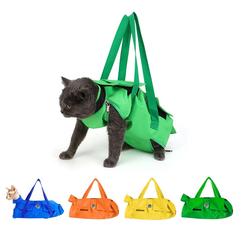 

Multifunctional Pet Bag Breathable Cat Double Shoulder Portable Cat Bag Anti-scratch Bite Fixed Cat Bag Injection Bags Foldable S помаранчевий