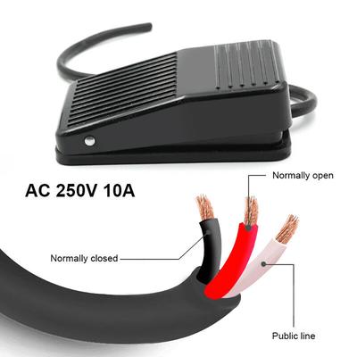 Brandneuer Fußschalter, Pedalschalter, AC 250 V, 10 A, Kunststoffgehäuse