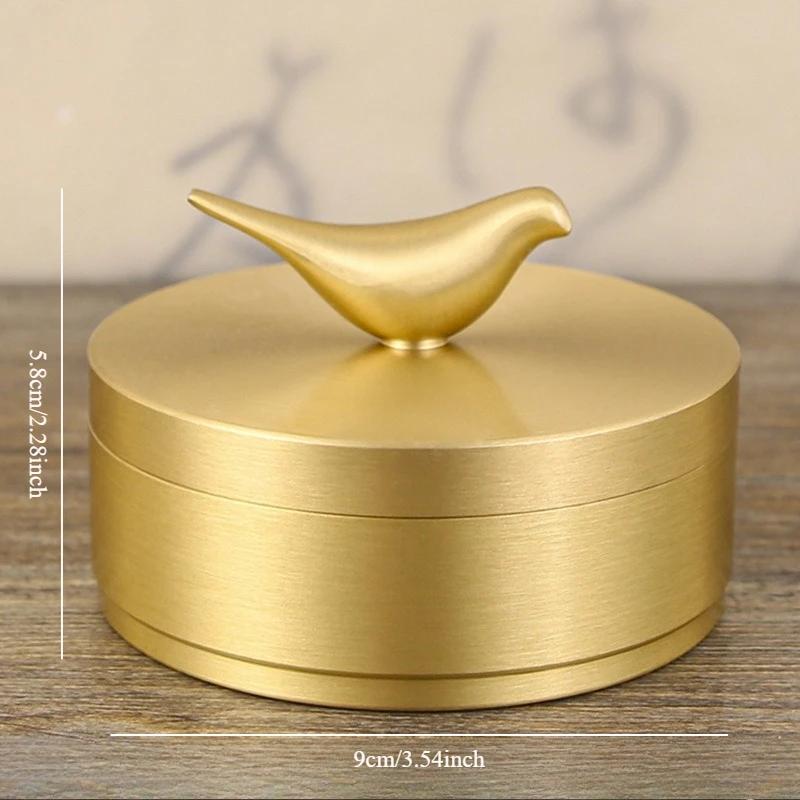 Bird brass covered ashtray,retro metal windproof ashtray,ashtray storage container suitable for office tea tables,car ashtrays