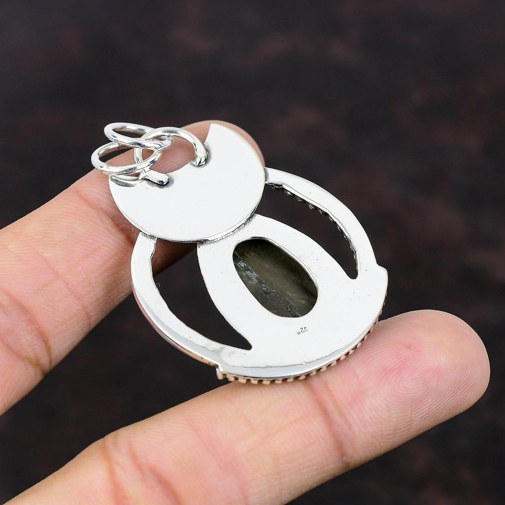 Tibetan Turquoise Pendant 925 Sterling Silver Pendant Handmade Ethnic Jewelry Genuine Gemstone Pendant Gift For Friend Healing Stone Jewelry