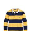 Polo Ralph Lauren SS23 Striped Detail Pullover Long Sleeve Polo Shirt Men Tops Yellow Navy-Blue MNPOKNI16822768-700
