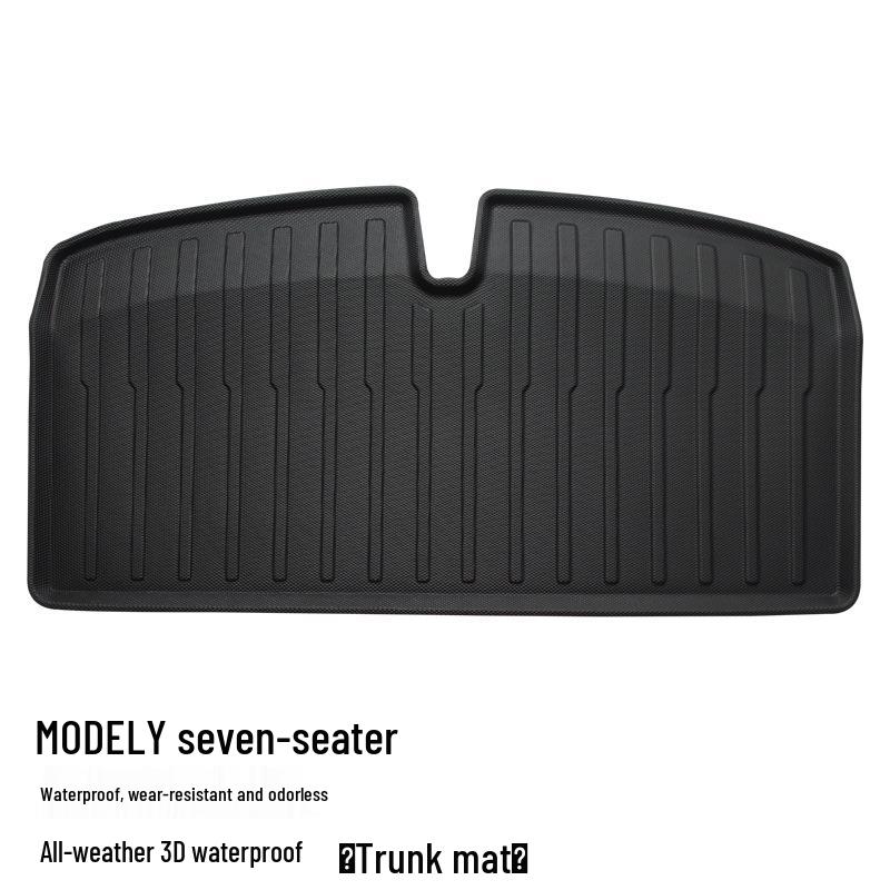 2022 Tesla Model Y TPE Non-Slip Wear-Resistant Foot Pads: 5/7-Seat Front & Rear Trunk Mats