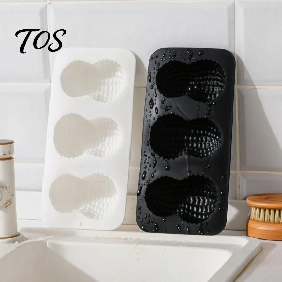 Peanut Shaped Silicone Mold Baking Mold, with 3 Cavity, Flexible Non-stick Multipurpose Accessory Tray, for DIY Chocolate Mousse Cake Biscuit