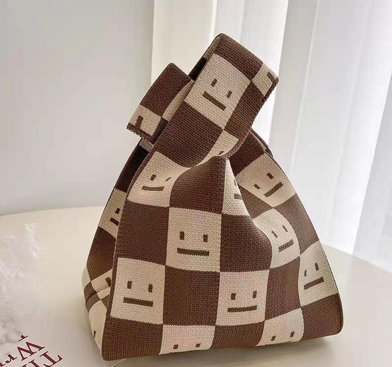 Panda Knit Women's Cross-Border Wrist Tote Handbag