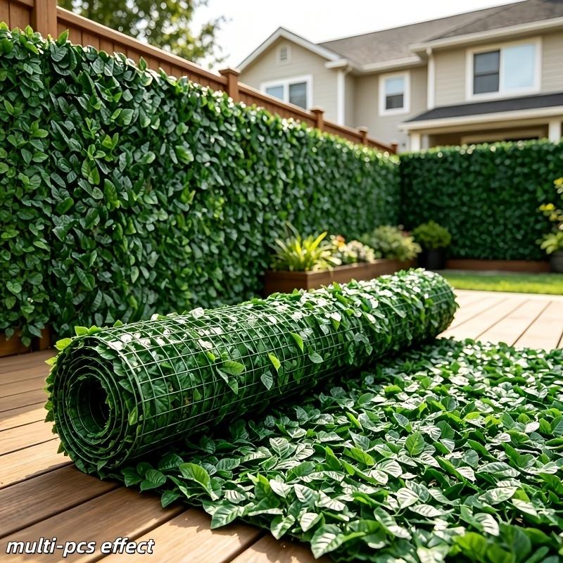Outdoor Artificial Ivy Green Plant Fence Screen, UV-Resistant, Fade-Proof, Maintenance-Free High-End Plastic Material Artificial Green Plant Wall.