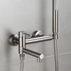 Bathtub Shower Faucet Brass Single Handle Waterfall Spout Wall Mounted Mixer Taps with Hand Shower Sets Bathroom Bidet Taps