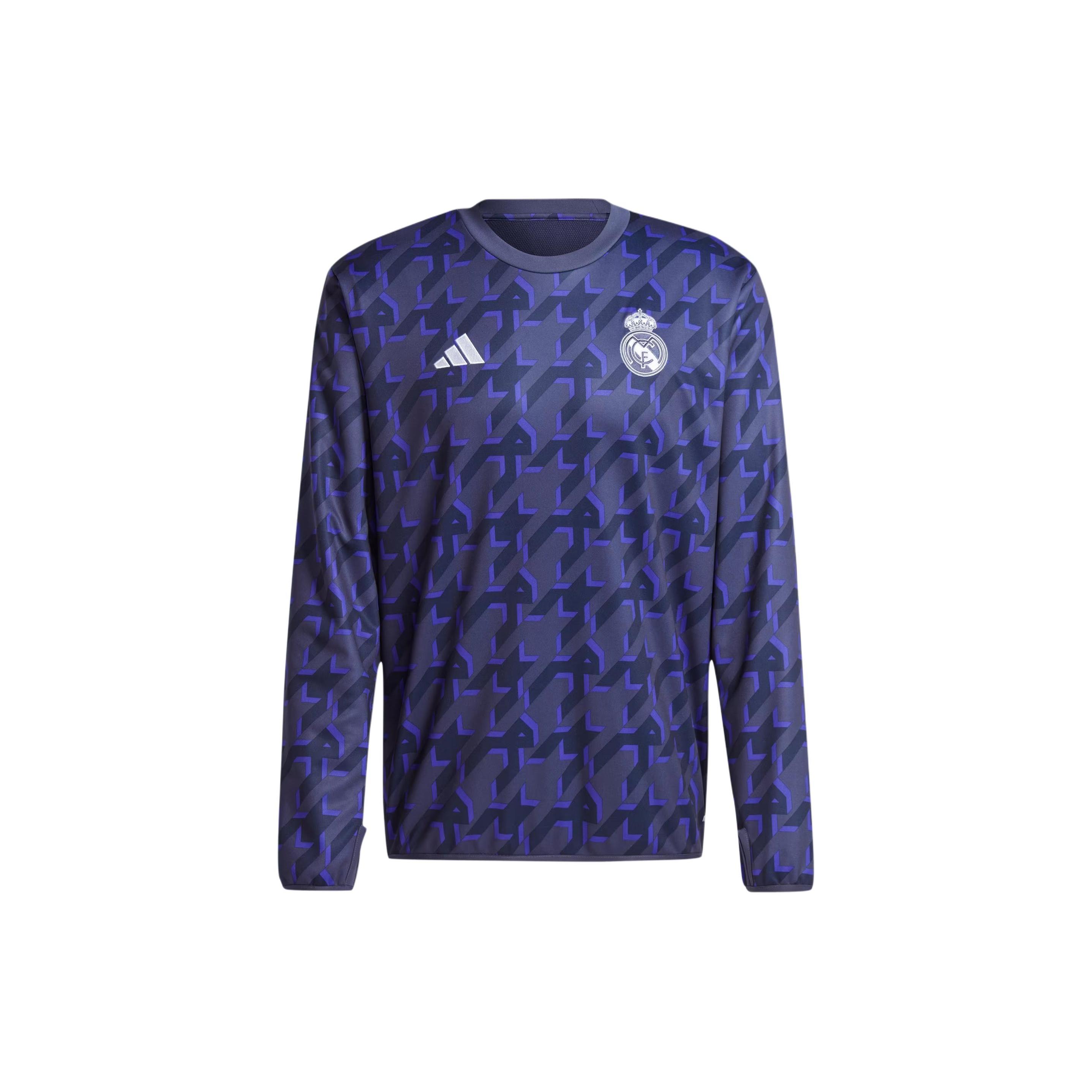 Adidas Real Madrid Pre Match Warm Top Soccer Jersey Men s Dark Blue IQ0546 XS