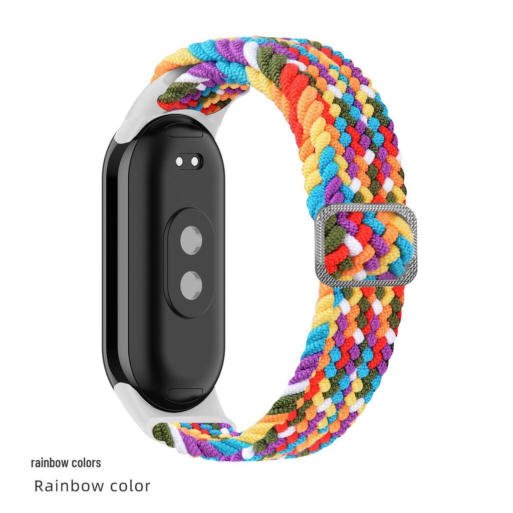 Regulowany pleciony pasek do Xiaomi Band 8/9 - Kompatybilna wymienna opaska na nadgarstek do Mi Watch 3/4/5/6/7/8