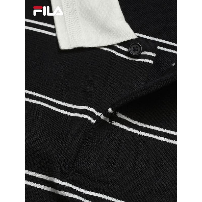 FILA Men's Striped Knit Turtleneck Sweatshirt