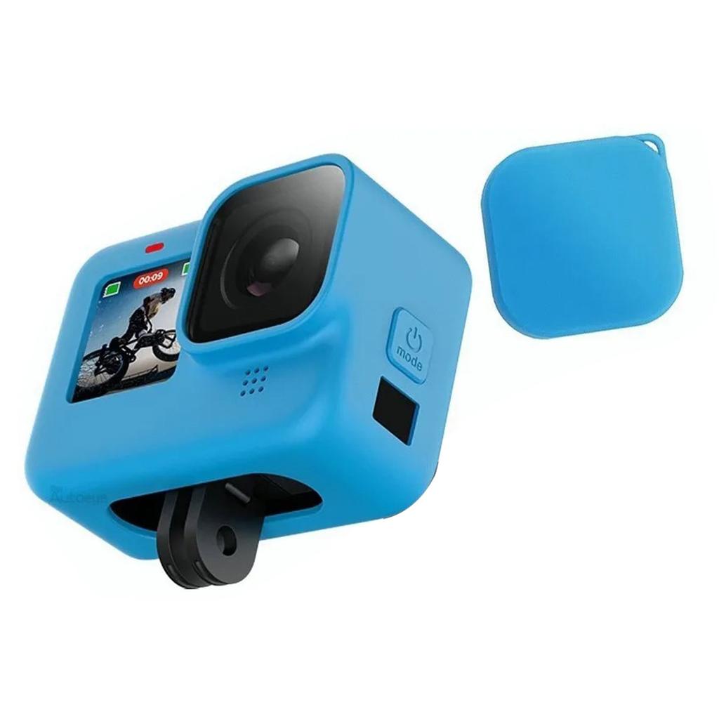 Action Camera Protector Cover Silicone Action Blue Camera Protective Housing for Hero 9 Black
