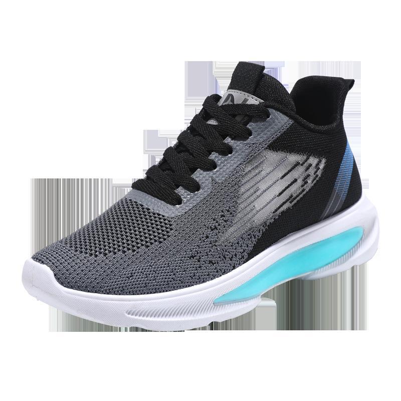 Men's shoes in autumn 2025, new men's fly-woven breathable casual sports shoes, young students travel shoes
