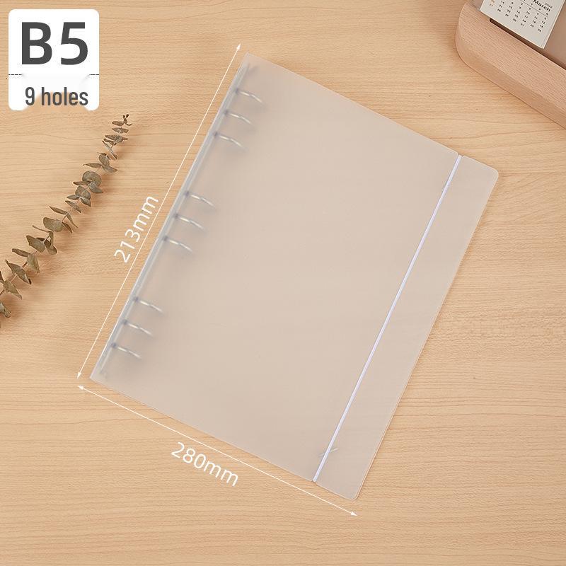 Premium Frosted A4 Binder with Ribbon Insert & Transparent PP Loose-Leaf Folder