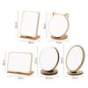 Simple Wooden Vanity Mirror Single Sided Folding Design Makeup Mirror Rotating HD Desktop Mirror Design Perfect for Home
