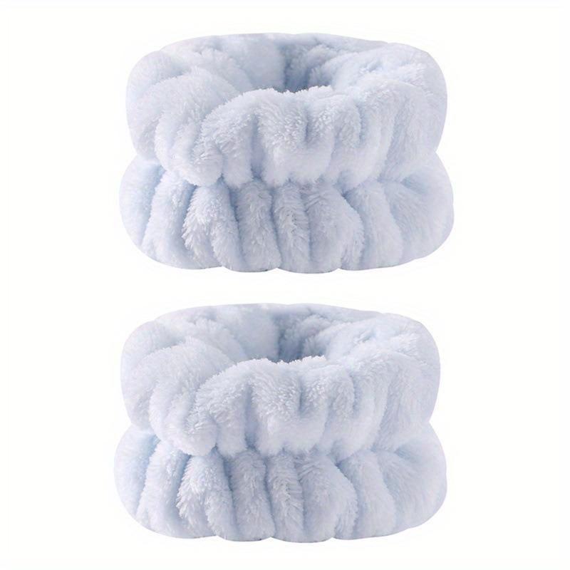 2PCS Reusable Spa Wrist Washband Soft Microfiber Towel Wristbands For Washing Face Women Girl Yoga Running Sport Wrist Sweatband