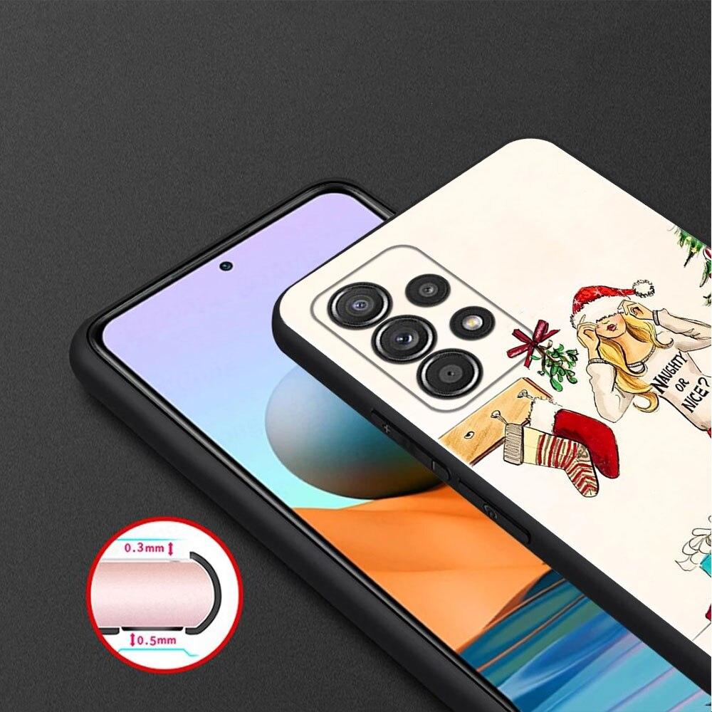 Phone Case For Samsung Galaxy A52s A73 A72 A53 A33 A32 A13 A02s A21s A12 A31 A91 A51 A71 A41 A23 A11 Christmas Tree Girl Gift