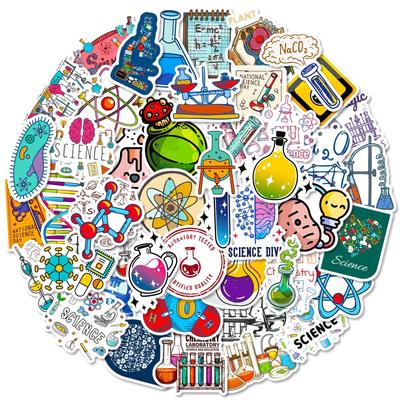 50 Science Laboratory Education Stickers Water Bottle Water Cup Notebook Skateboard Suitcase Waterproof Graffiti Stickers