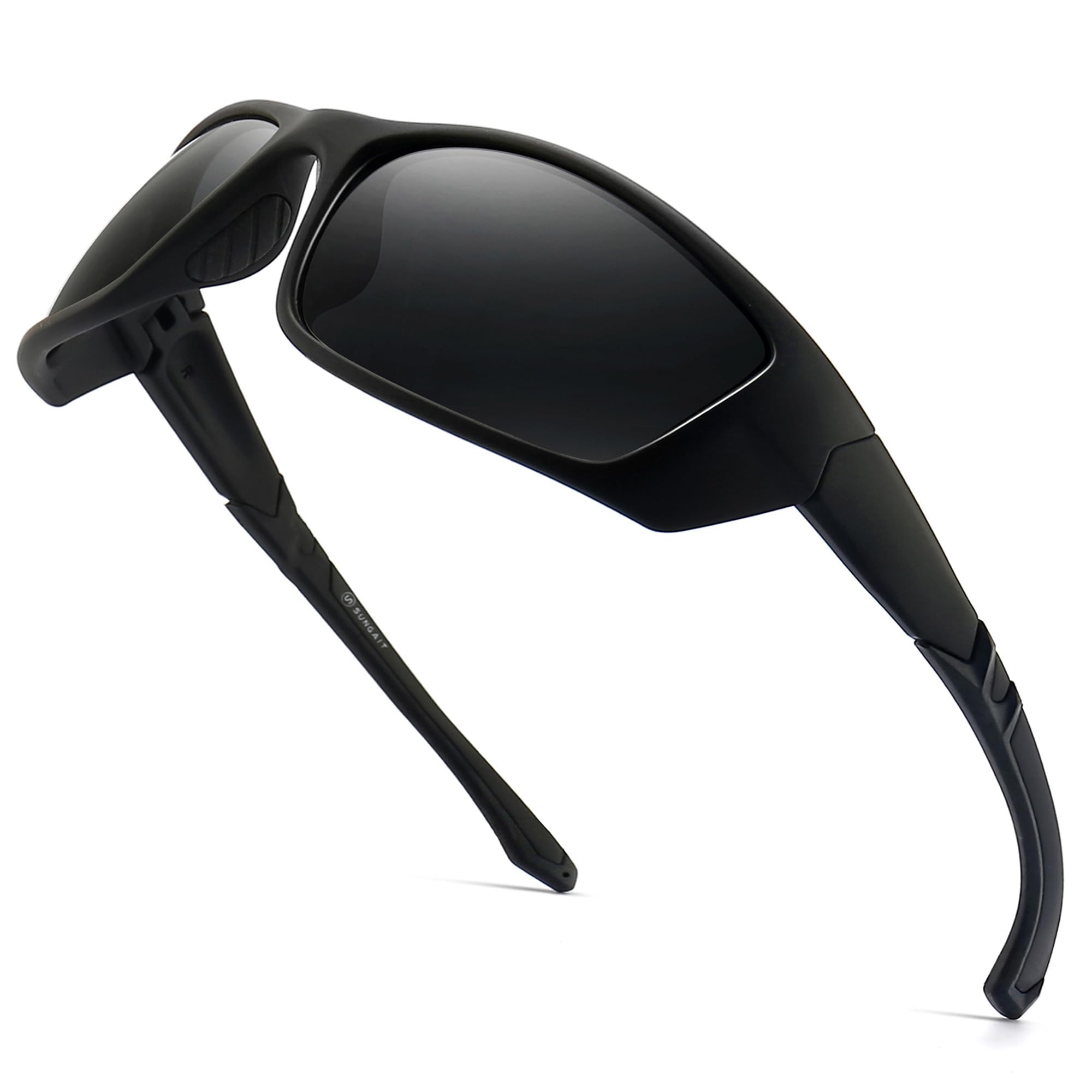 

SUNGAIT HD Polarized Wraparound Sports Sunglasses for Men and Women, Baseball, Fishing, and Hiking, TR90 Unbreakable Shades, SGT119PGHHU JP