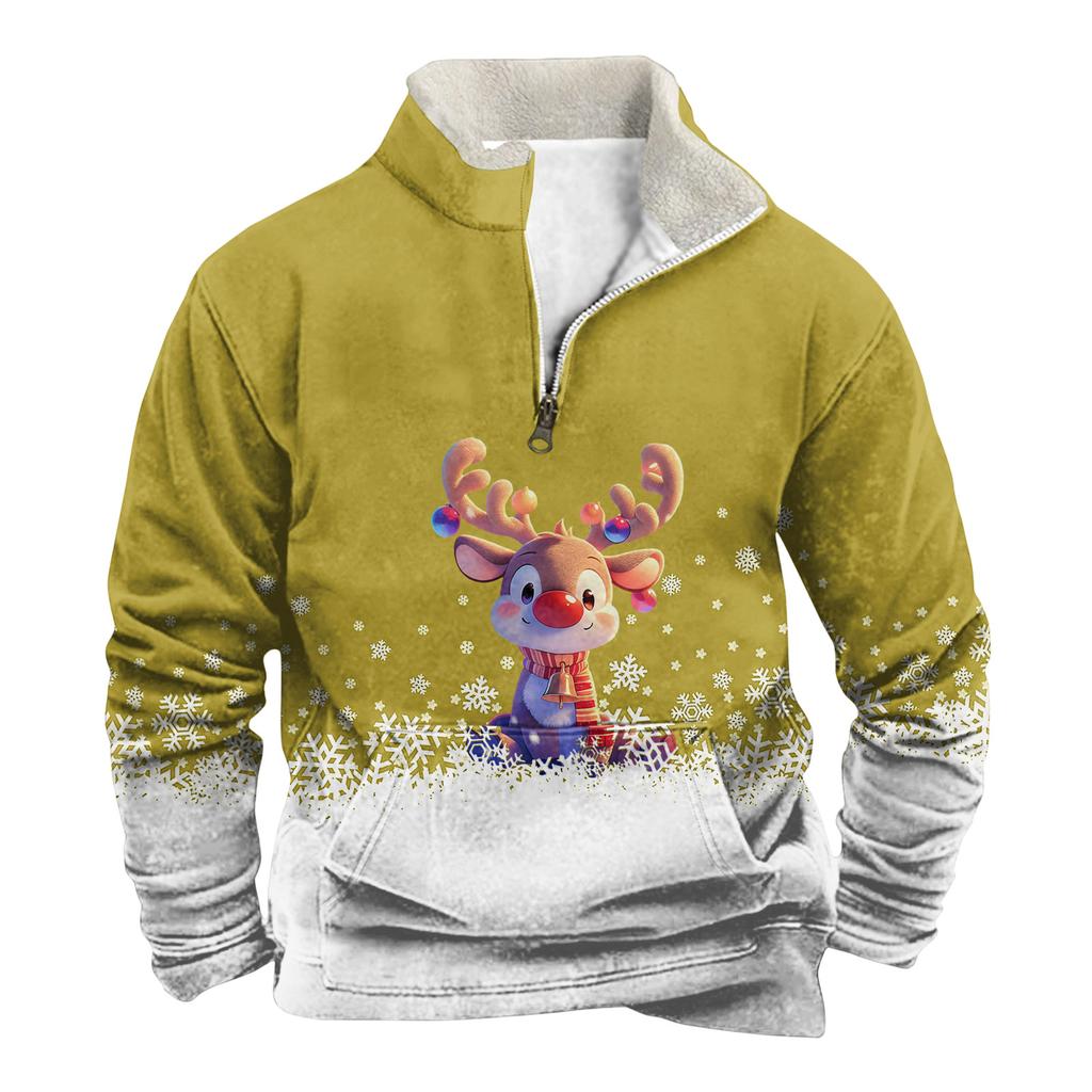 Spring And Men's Standing Collar Sweatshirt Is Outdoor Casual Sweaters Tops