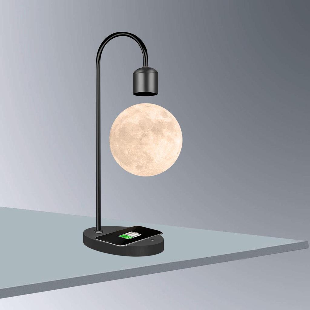 3D Printed Moon Lamp with Magnetic Levitation - Night Light & Eye Protection