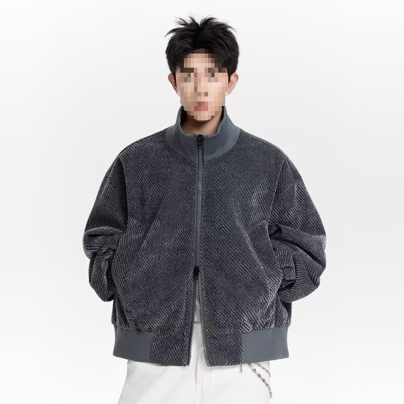 Men's Hong Kong Style Woolen Coat - Spring/Autumn Casual Couple Workwear Jacket, Trendy & Versatile Top