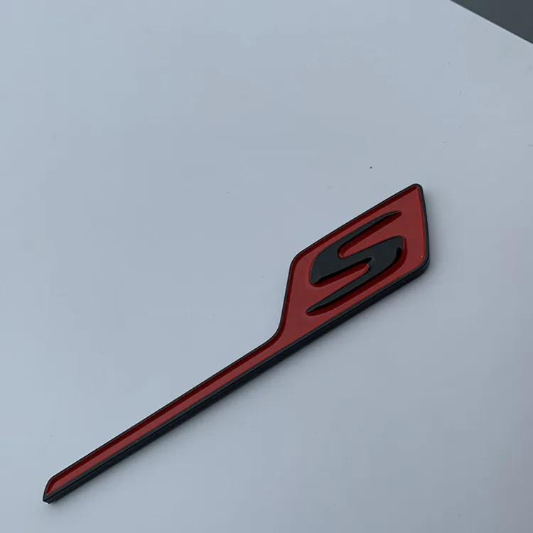 1Pc Car Styling New Long S R Letter Trunk Emblem Logo Badge Sticker For GTR GTS C63S E63S GLC63S GLE63S