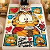 Flannel BlanketGarfield cartoon Warm Soft Throw Blanket for Indoor Sofa Bed Living Room Use