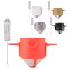 Collapsible Drip Coffee Tea Holder Stainless Steel Drip Coffee Filter Reusable Hand Brewed Coffee Filter Cup for Travel Camping