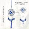 5 Bells Wind Chimes for Positive Energy & Protection | Evil Eye Hanging Decor for Home, Balcony & Office | Wind Charm for Good Luck