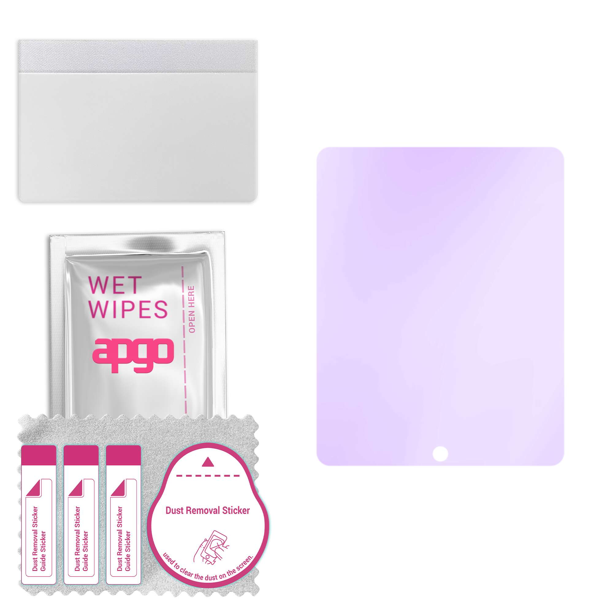 

apgo Anti-Blue 9H Hybrid protective glass compatible with Apple iPad Wi-Fi + 3G, flexible nano glass, great replacement for tempered glass, scratch-re