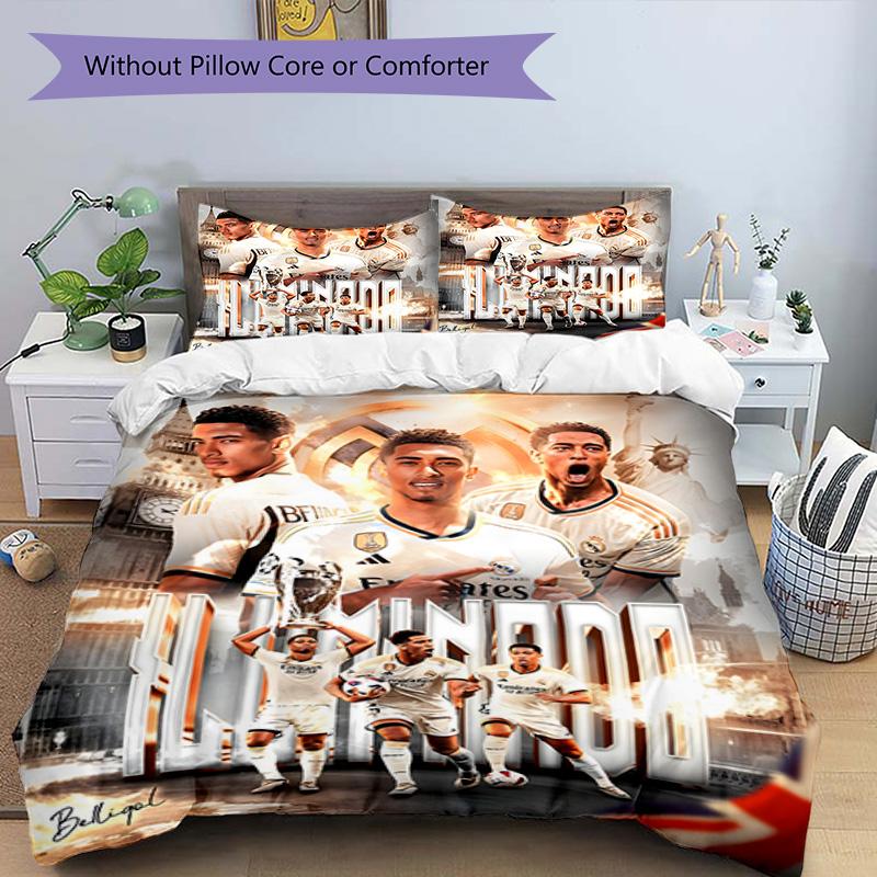 3pcs Bellingham5 Design Cover Set - HD Printed Bedding with 1 Cover and 2 Pillowcases - Perfect for Home and Dorm Decor