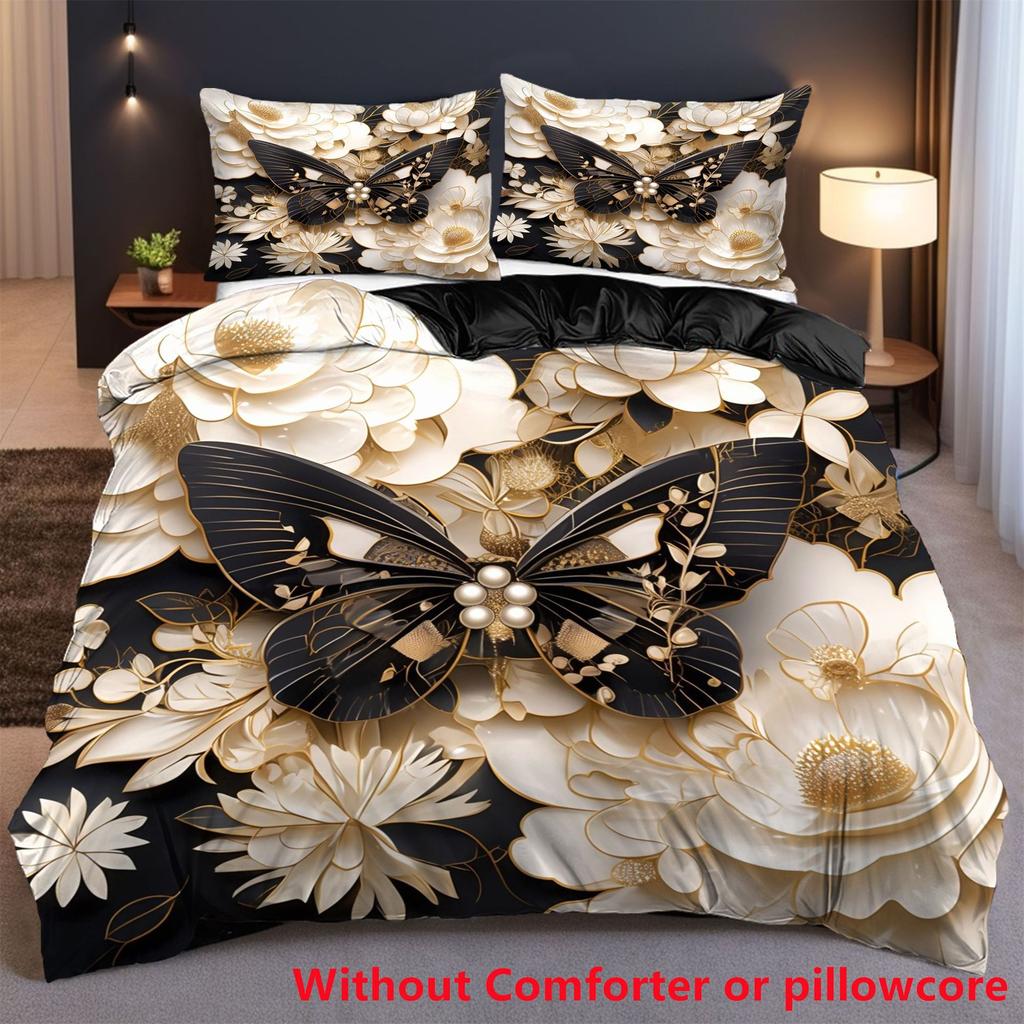 Duvet cover set Butterfly series 3D digital printing single double quilt set three-piece set