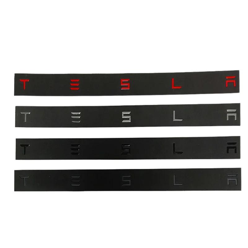Ymbfz0 ABS Car Front Hood Rear Trunk Emblem Sticker Decoration for Tesla Model 3 Model S X Y Roadster Auto Exterior Decal Accessories